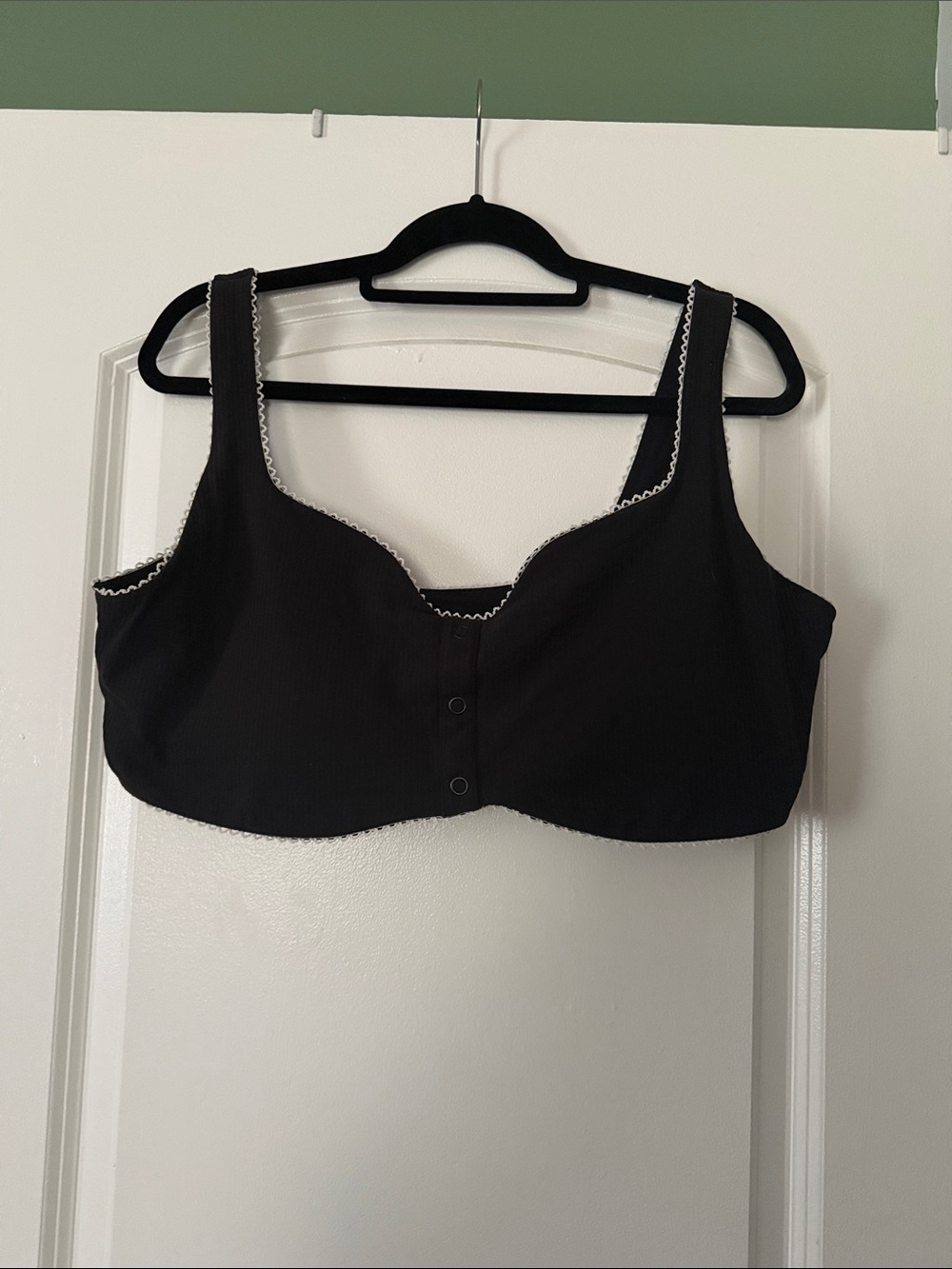 OFFLINE by Aerie Real Me XTRA Rib Picot Sports Bra - XXL Black